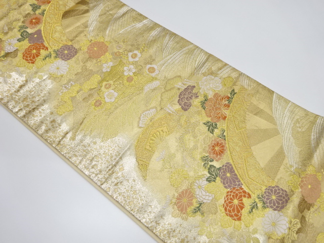 JAPANESE FUKURO OBI / WOVEN FLORAL PLANTS